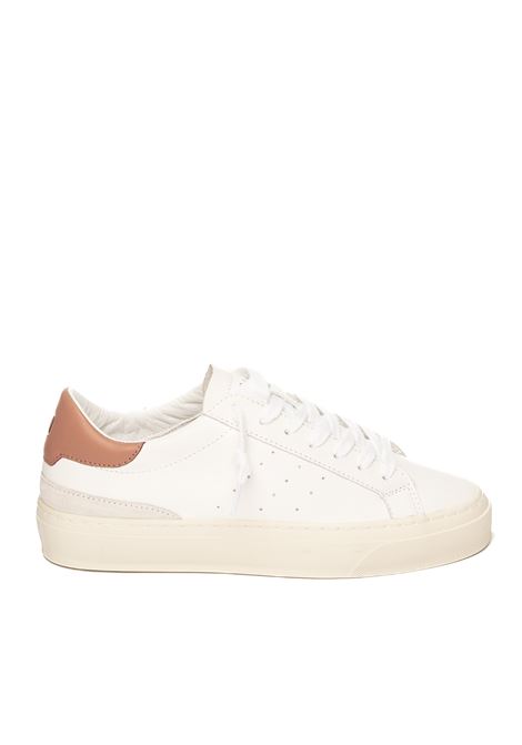 White/pink calf sonica sneaker D.A.T.E. | SONICA DCALF-WHT/PNK